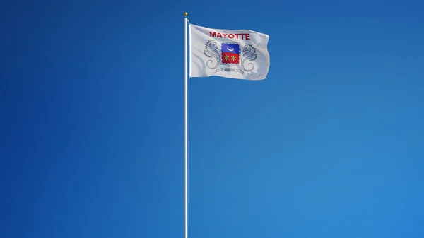 Vlajka Mayotte, izolované s ořezovou cestou alfa kanál průhlednost — Stock fotografie
