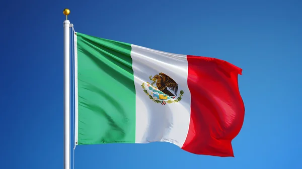 Прапор Мексики, ізольовані з відсікання шлях альфа-каналом прозорості — стокове фото