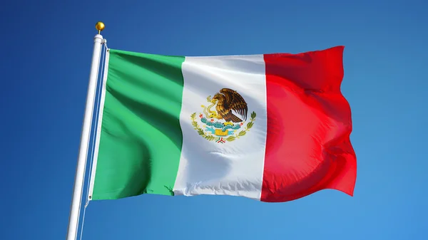 Прапор Мексики, ізольовані з відсікання шлях альфа-каналом прозорості — стокове фото