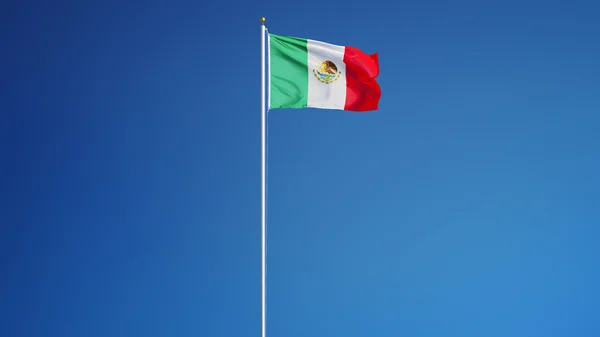 Bandeira do México, isolada com transparência de canal alfa de caminho de recorte — Fotografia de Stock
