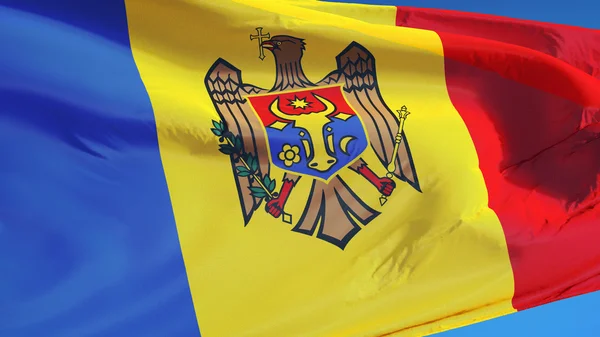 Σημαίας Μολδαβίας, απομονωμένη με απόκομμα διαδρομή κανάλι άλφα διαφάνεια — Φωτογραφία Αρχείου