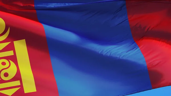Bandera Mongolia, aislada con la transparencia del canal alfa de la ruta de recorte — Foto de Stock