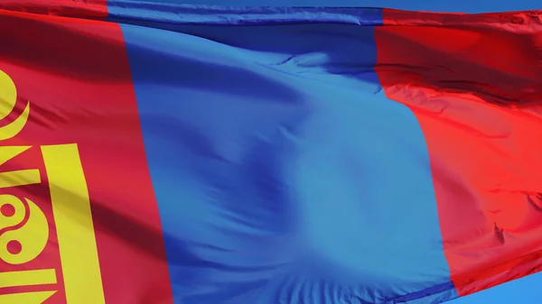 Mongolei Flagge, isoliert mit Clipping-Pfad Alpha-Kanal Transparenz — Stockfoto