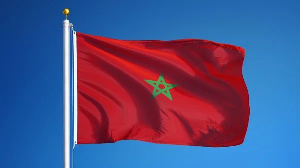 Marocko flagga, isolerad med urklippsbana alfakanal genomskinlighet — Stockfoto