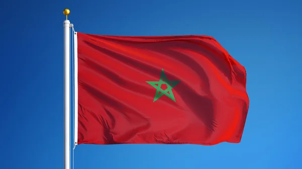 Drapeau Maroc, isolé avec chemin de coupure alpha canal transparence — Photo