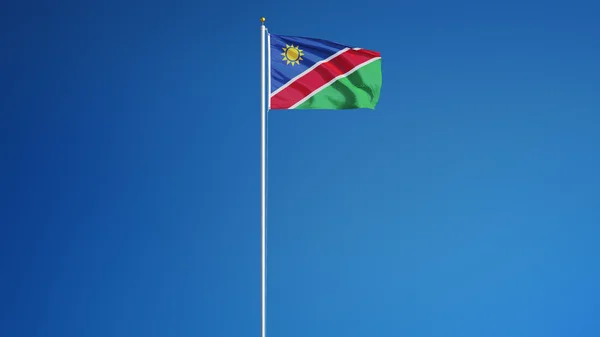 Bandeira da Namíbia, isolada com transparência de canal alfa de caminho de recorte — Fotografia de Stock