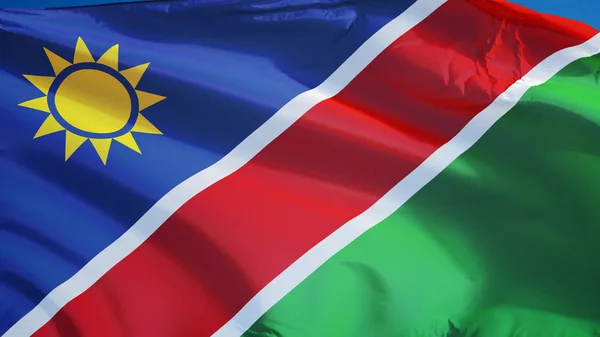Прапор Намібії, ізольовані з відсікання шлях альфа-каналом прозорості — стокове фото