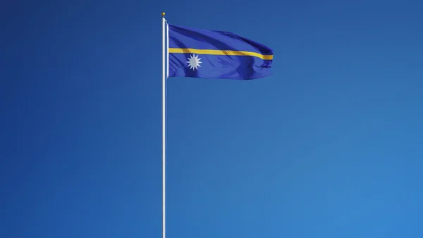 Bandeira de Nauru, isolada com transparência de canal alfa de caminho de recorte — Fotografia de Stock