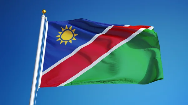 Bandeira da Namíbia, isolada com transparência de canal alfa de caminho de recorte — Fotografia de Stock