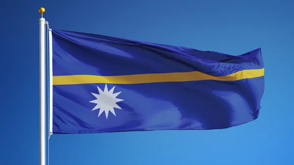 Σημαία Ναούρου, απομονωμένη με το μονοπάτι αποκοπής της διαφάνειας καναλιού άλφα — Φωτογραφία Αρχείου