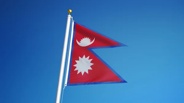 Nepal flag, isolated with clipping path alpha channel transparency — Stock Photo, Image