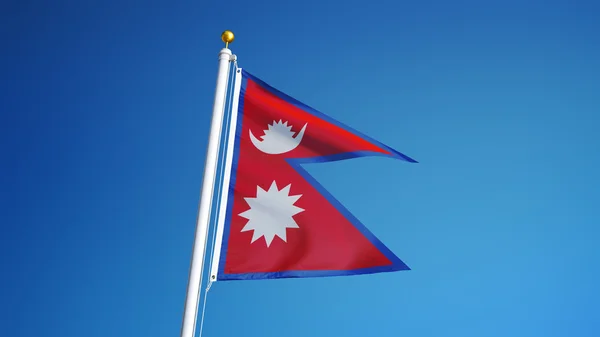 Nepal flag, isolated with clipping path alpha channel transparency — Stock Photo, Image