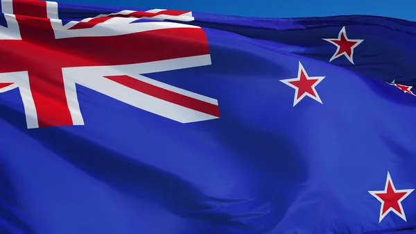 Neuseeland-Flagge, isoliert mit Clipping-Pfad Alpha-Kanal-Transparenz — Stockfoto