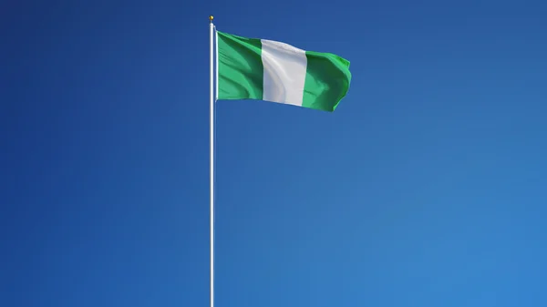 Nigeria flag, isolato con percorso di ritaglio alfa trasparenza del canale — Foto Stock