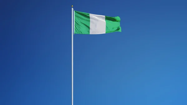 Nigeria flag, isolato con percorso di ritaglio alfa trasparenza del canale — Foto Stock