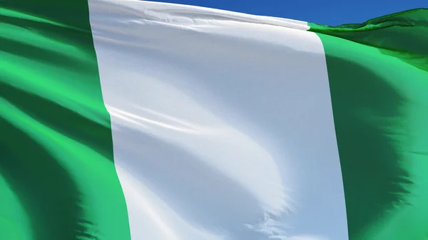 Nigeria flag, isolato con percorso di ritaglio alfa trasparenza del canale — Foto Stock
