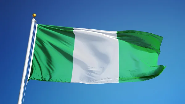 Nigeria flag, isolato con percorso di ritaglio alfa trasparenza del canale — Foto Stock