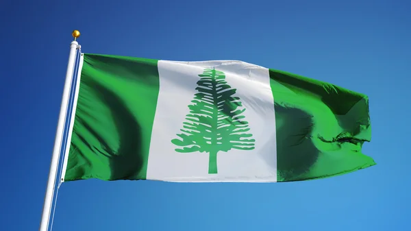 Vlag van Norfolk Island, geïsoleerd met knippen pad alfakanaal transparantie — Stockfoto