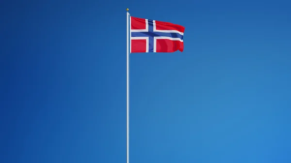 Norway flag, isolated with clipping path alpha channel transparency — Stock Photo, Image