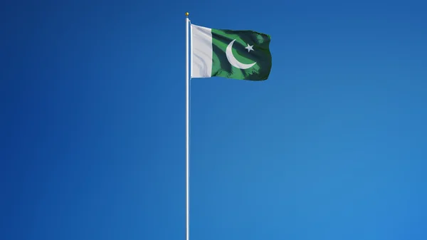 Vlajka Pákistánu, izolované s ořezovou cestou alfa kanál průhlednost — Stock fotografie