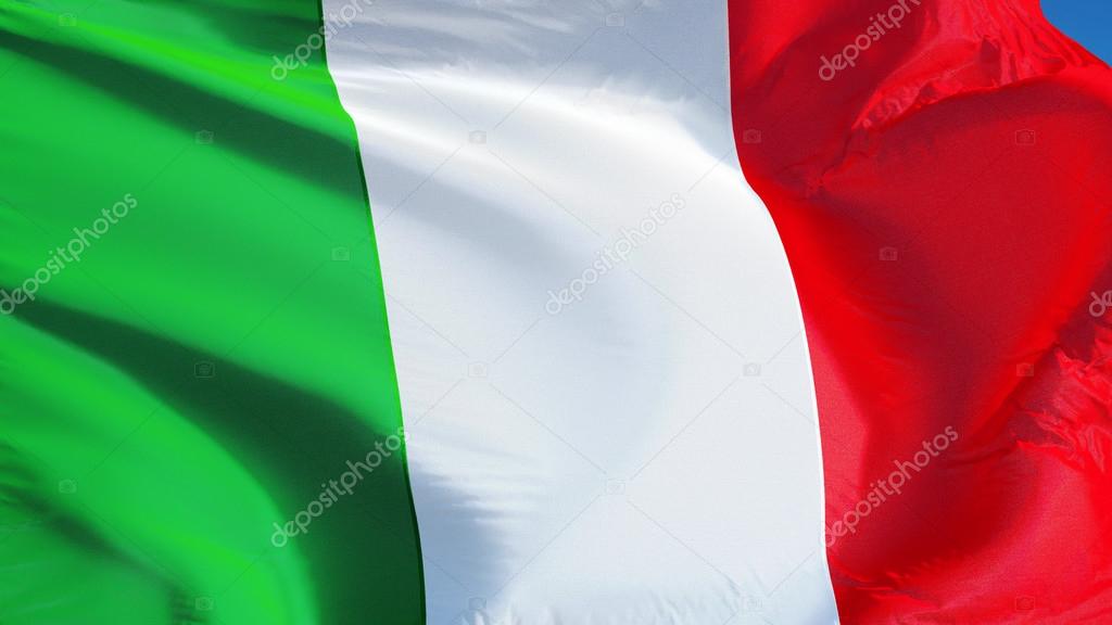 Italy flag, isolated with clipping path alpha channel transparency