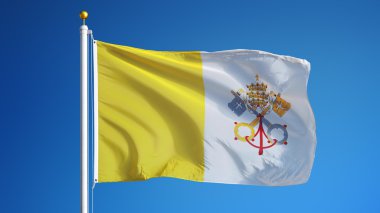 Papalık devleti bayrak, yol alfa kanalı saydamlık kırpma ile izole