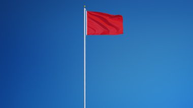 Kırmızı bayrak, yol alfa kanalı saydamlık kırpma ile izole