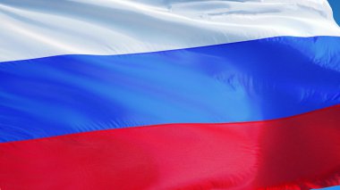 Yol alfa kanalı saydamlık kırpma ile izole Rusya bayrağı