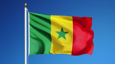 Senegal bayrak, yol alfa kanalı saydamlık kırpma ile izole