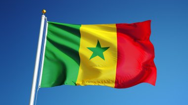 Senegal bayrak, yol alfa kanalı saydamlık kırpma ile izole