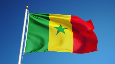 Senegal bayrak, yol alfa kanalı saydamlık kırpma ile izole