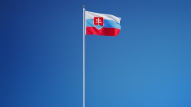 Slovakya bayrağı, yol alfa kanalı saydamlık kırpma ile izole