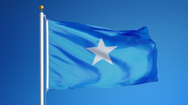 Somali bayrağı, yol alfa kanalı saydamlık kırpma ile izole