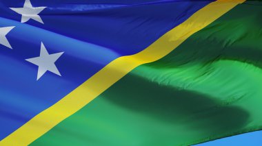 Solomon Adaları bayrağı, yol alfa kanalı saydamlık kırpma ile izole