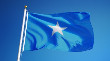 Somali bayrağı, yol alfa kanalı saydamlık kırpma ile izole