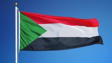 Sudan bayrağı, yol alfa kanalı saydamlık kırpma ile izole