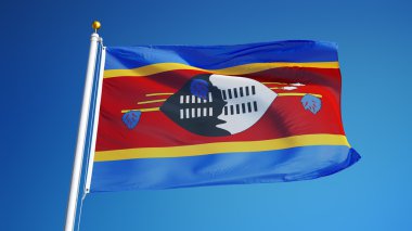 Swaziland flag, isolated with clipping path alpha channel transparency clipart