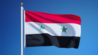 Suriye bayrağı, yol alfa kanalı saydamlık kırpma ile izole