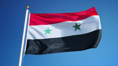 Suriye bayrağı, yol alfa kanalı saydamlık kırpma ile izole