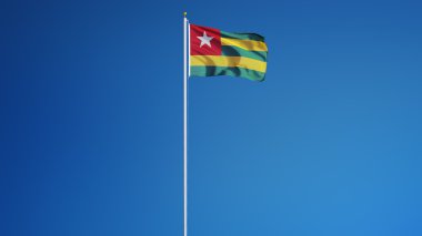 Togo bayrak, yol alfa kanalı saydamlık kırpma ile izole