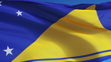 Tokelau bayrak, yol alfa kanalı saydamlık kırpma ile izole