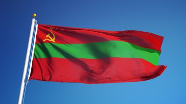 Transnistria flag, isolated with clipping path alpha channel transparency clipart