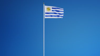 Uruguay bayrağı, yol alfa kanalı saydamlık kırpma ile izole