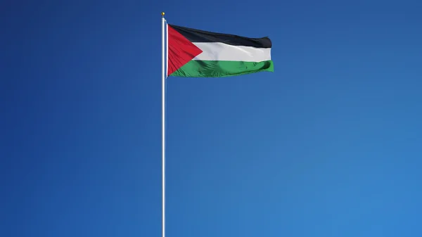 Bandera Palestina, aislada con ruta de recorte transparencia canal alfa — Foto de Stock