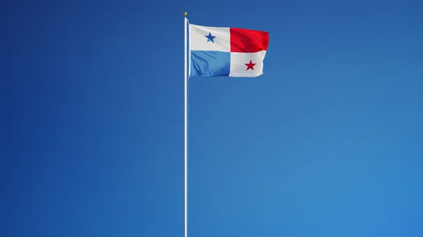 Panama flag, isolated with clipping path alpha channel transparency — Stock Photo, Image