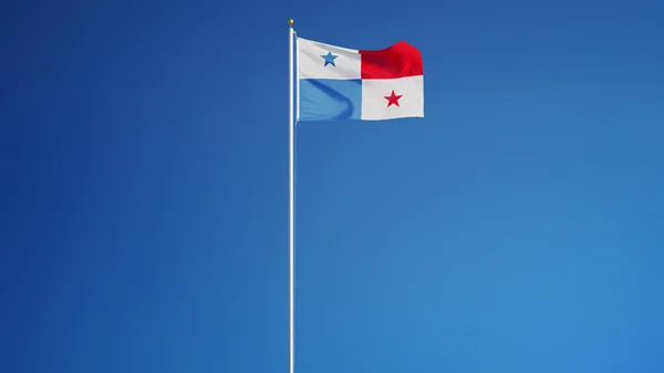 Bandera de Panamá, aislada con ruta de recorte alfa canal de transparencia —  Fotos de Stock