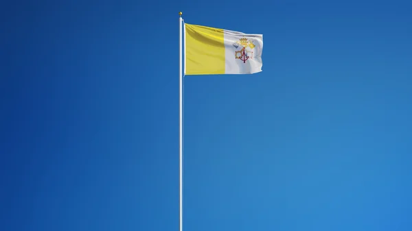 Bandera de los Estados Pontificios, aislada con transparencia del canal alfa de la ruta de recorte — Foto de Stock