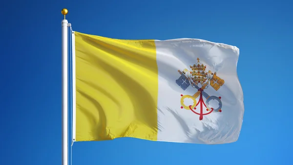 Papalık devleti bayrak, yol alfa kanalı saydamlık kırpma ile izole