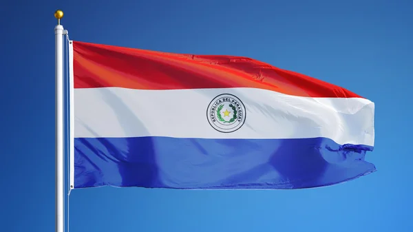 Vlag van Paraguay, geïsoleerd met knippen pad alfakanaal transparantie — Stockfoto