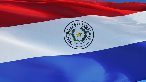 Vlajka Paraguaye, izolované s ořezovou cestou alfa kanál průhlednost — Stock fotografie